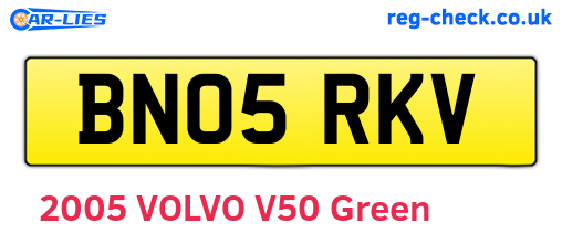BN05RKV are the vehicle registration plates.