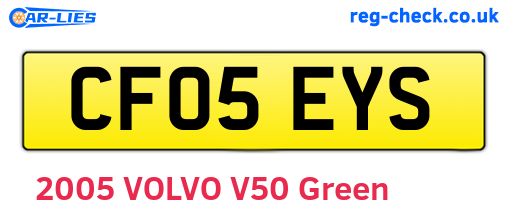 CF05EYS are the vehicle registration plates.