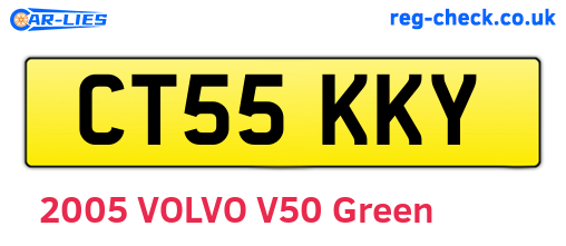 CT55KKY are the vehicle registration plates.