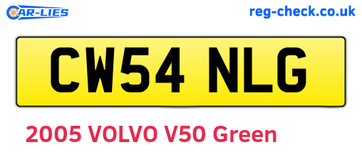 CW54NLG are the vehicle registration plates.