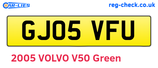 GJ05VFU are the vehicle registration plates.