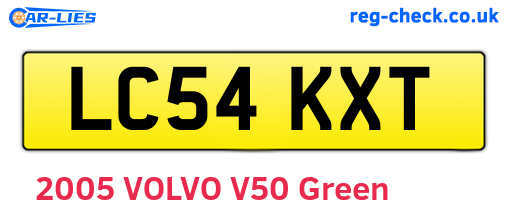 LC54KXT are the vehicle registration plates.