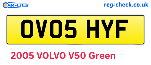 OV05HYF are the vehicle registration plates.