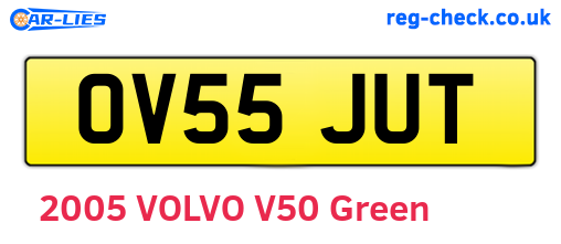 OV55JUT are the vehicle registration plates.