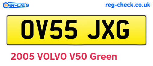 OV55JXG are the vehicle registration plates.