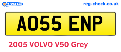 AO55ENP are the vehicle registration plates.