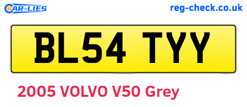 BL54TYY are the vehicle registration plates.
