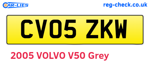 CV05ZKW are the vehicle registration plates.