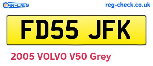FD55JFK are the vehicle registration plates.