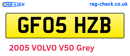 GF05HZB are the vehicle registration plates.