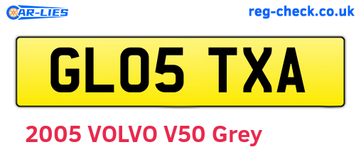 GL05TXA are the vehicle registration plates.
