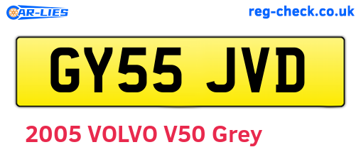 GY55JVD are the vehicle registration plates.