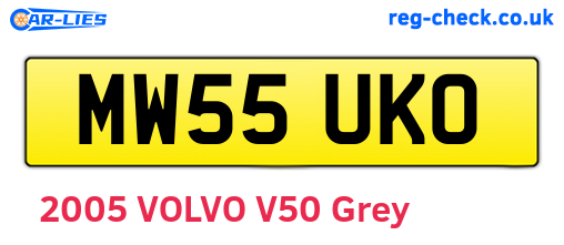 MW55UKO are the vehicle registration plates.