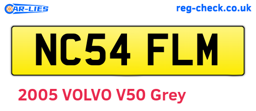 NC54FLM are the vehicle registration plates.