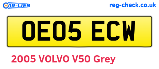 OE05ECW are the vehicle registration plates.