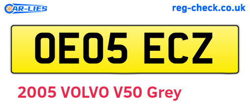 OE05ECZ are the vehicle registration plates.