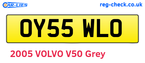 OY55WLO are the vehicle registration plates.