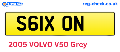 S61XON are the vehicle registration plates.