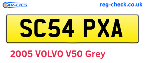 SC54PXA are the vehicle registration plates.