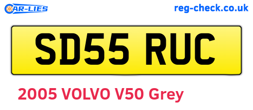 SD55RUC are the vehicle registration plates.
