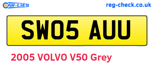 SW05AUU are the vehicle registration plates.