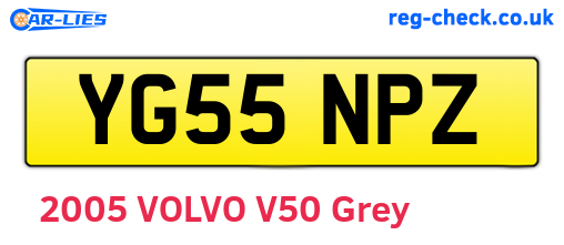 YG55NPZ are the vehicle registration plates.