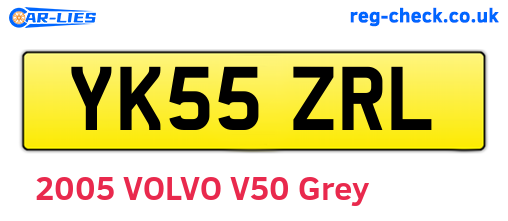 YK55ZRL are the vehicle registration plates.