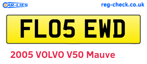 FL05EWD are the vehicle registration plates.