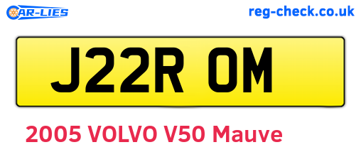 J22ROM are the vehicle registration plates.