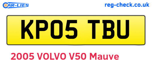 KP05TBU are the vehicle registration plates.