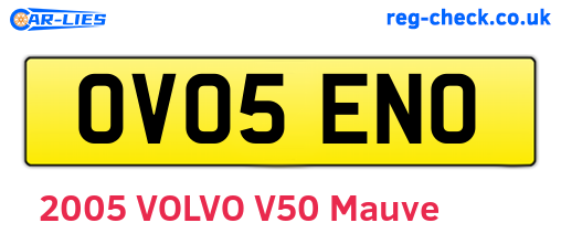 OV05ENO are the vehicle registration plates.