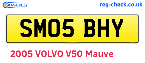 SM05BHY are the vehicle registration plates.