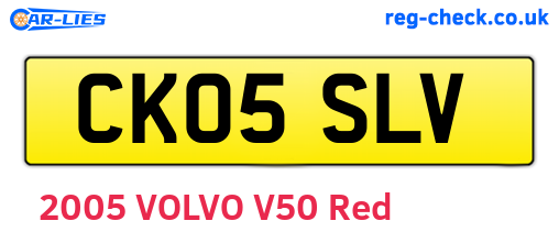CK05SLV are the vehicle registration plates.