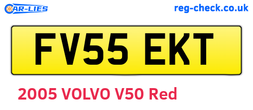 FV55EKT are the vehicle registration plates.