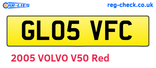 GL05VFC are the vehicle registration plates.