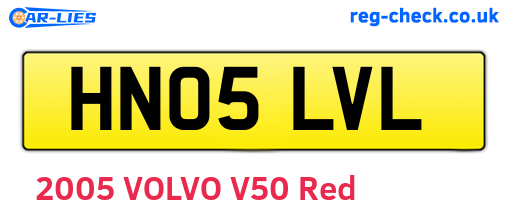 HN05LVL are the vehicle registration plates.