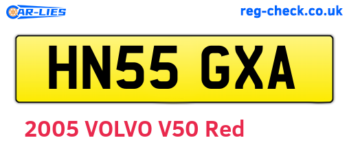 HN55GXA are the vehicle registration plates.