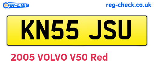 KN55JSU are the vehicle registration plates.