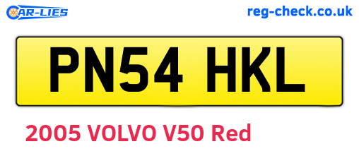 PN54HKL are the vehicle registration plates.