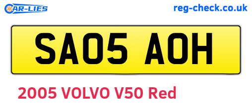 SA05AOH are the vehicle registration plates.
