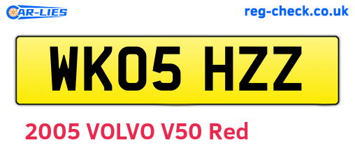 WK05HZZ are the vehicle registration plates.