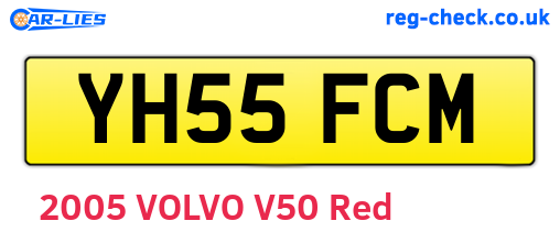 YH55FCM are the vehicle registration plates.