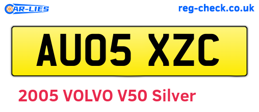 AU05XZC are the vehicle registration plates.