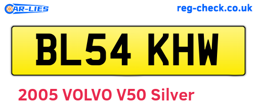 BL54KHW are the vehicle registration plates.