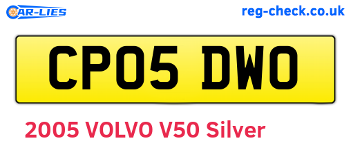 CP05DWO are the vehicle registration plates.