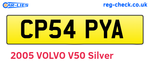 CP54PYA are the vehicle registration plates.