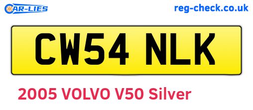 CW54NLK are the vehicle registration plates.
