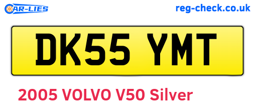 DK55YMT are the vehicle registration plates.