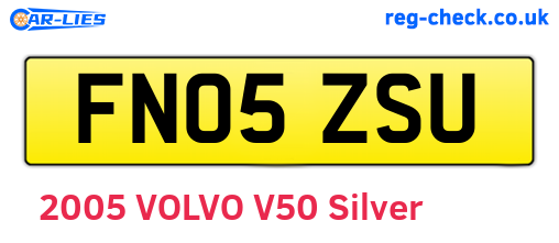 FN05ZSU are the vehicle registration plates.