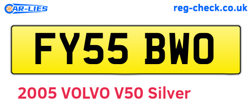 FY55BWO are the vehicle registration plates.